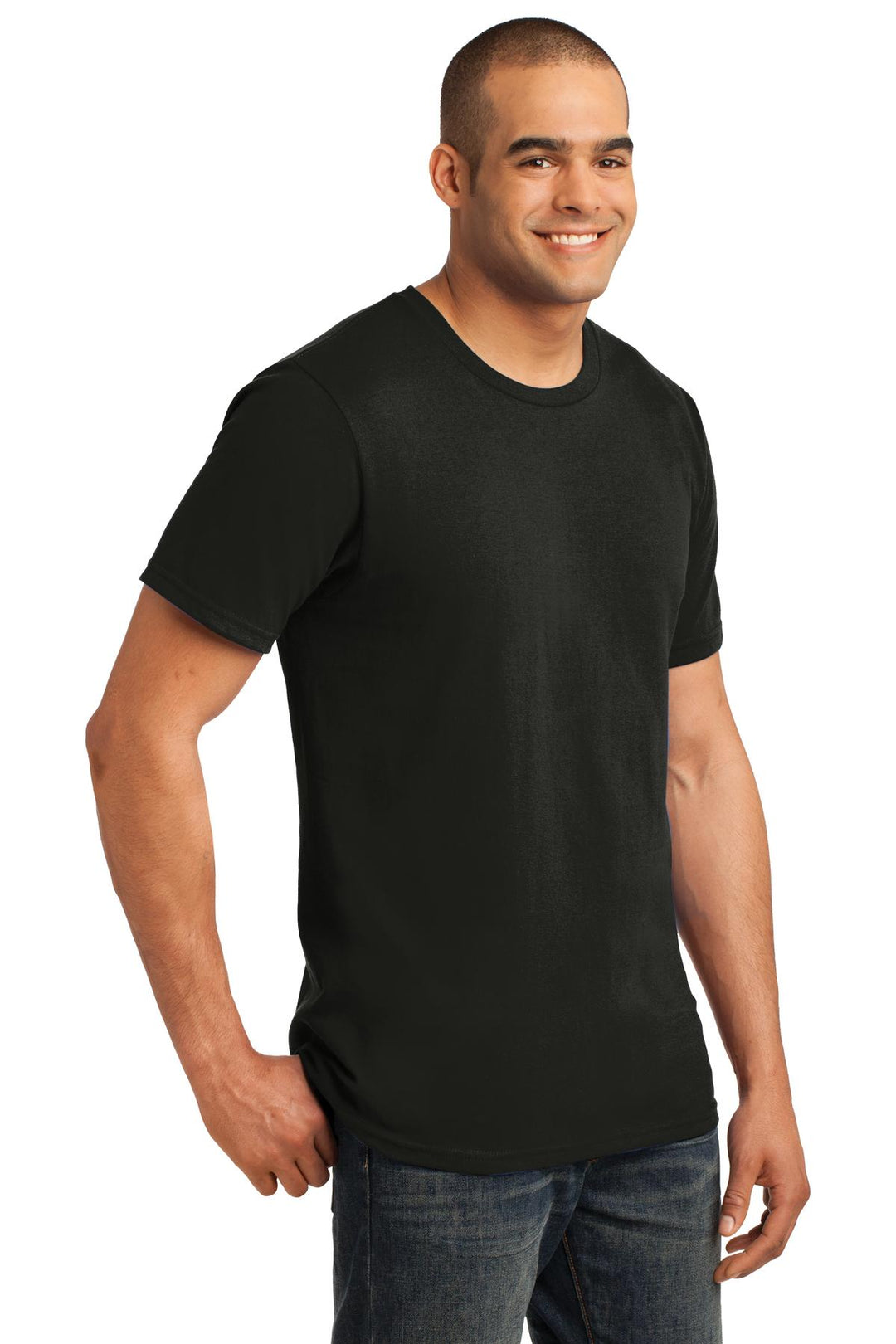Black Gildan 100% Ring Spun Cotton T-Shirt. 980
