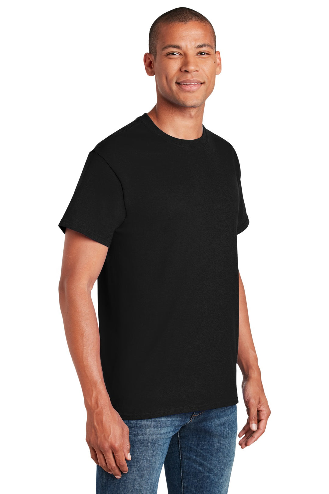 Black Gildan - Heavy Cotton 100% Cotton T-Shirt. 5000