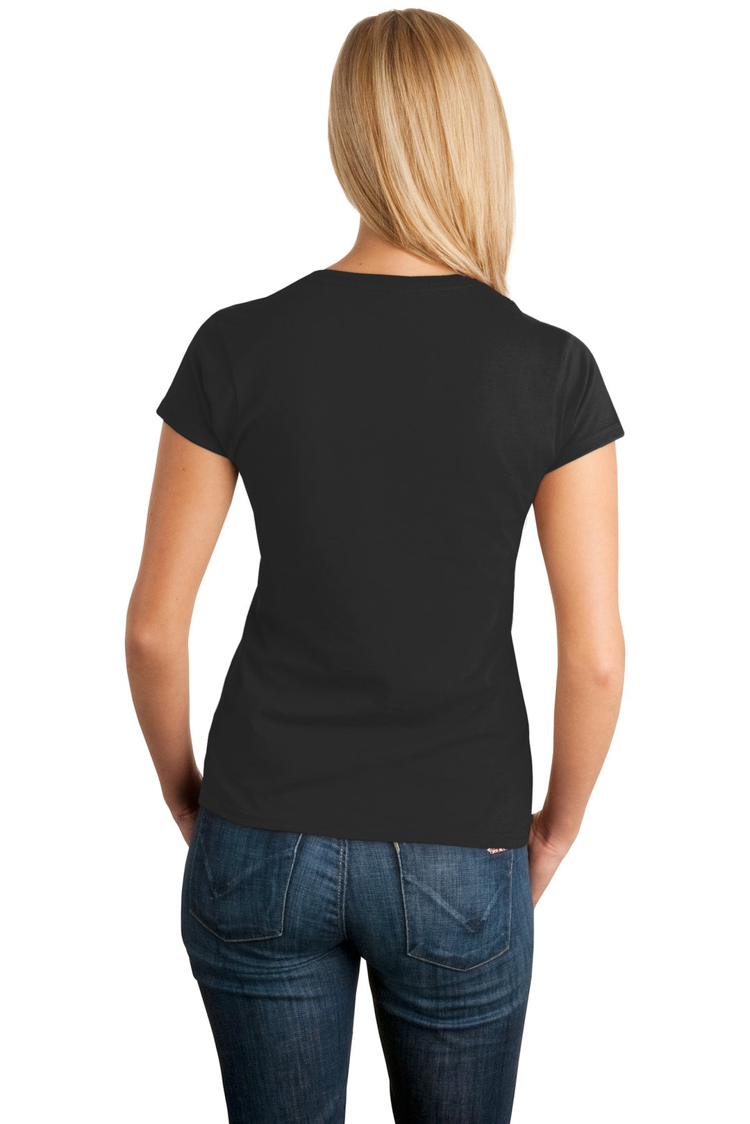 Black Gildan Softstyle Women's T-Shirt. 64000L