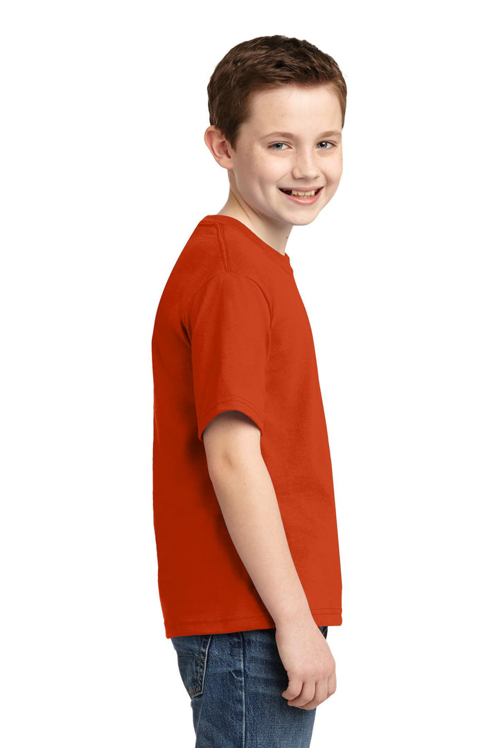 Burnt Orange Jerzees - Youth Dri-Power 50/50 Cotton/Poly T-Shirt. 29B