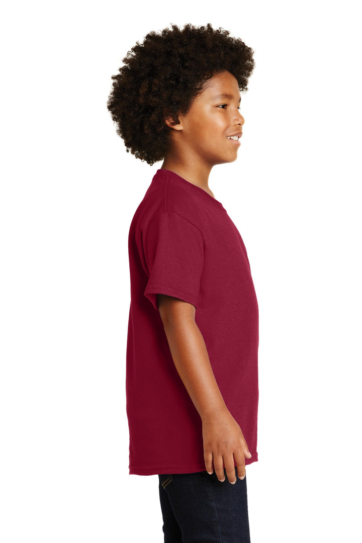 Cardinal Red Gildan - Youth Ultra Cotton 100% US Cotton T-Shirt. 2000B