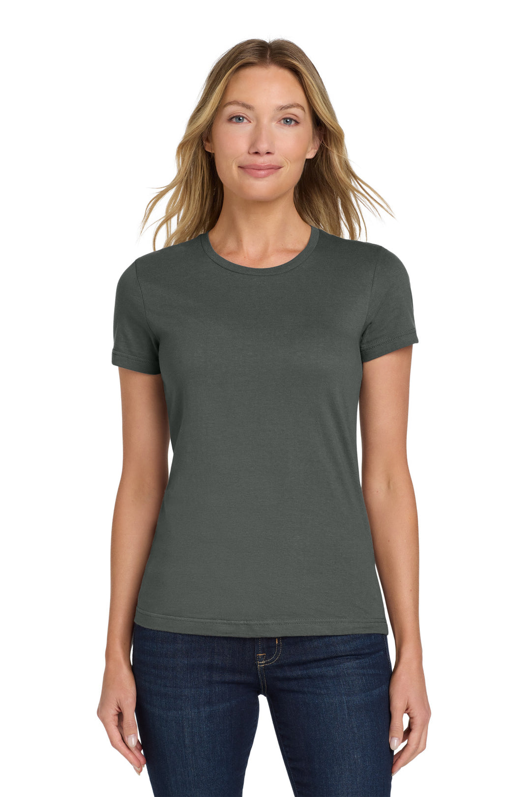 Charcoal Gildan Softstyle Women's T-Shirt. 64000L