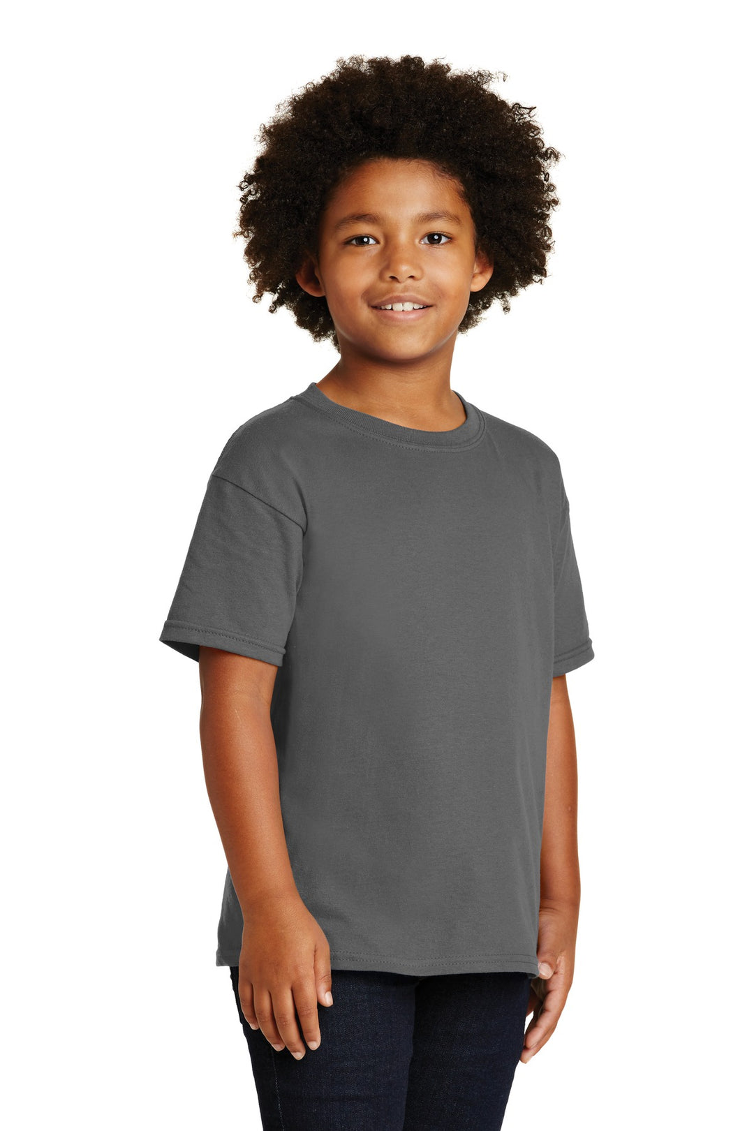 Charcoal Gildan - Youth Heavy Cotton 100% Cotton T-Shirt. 5000B