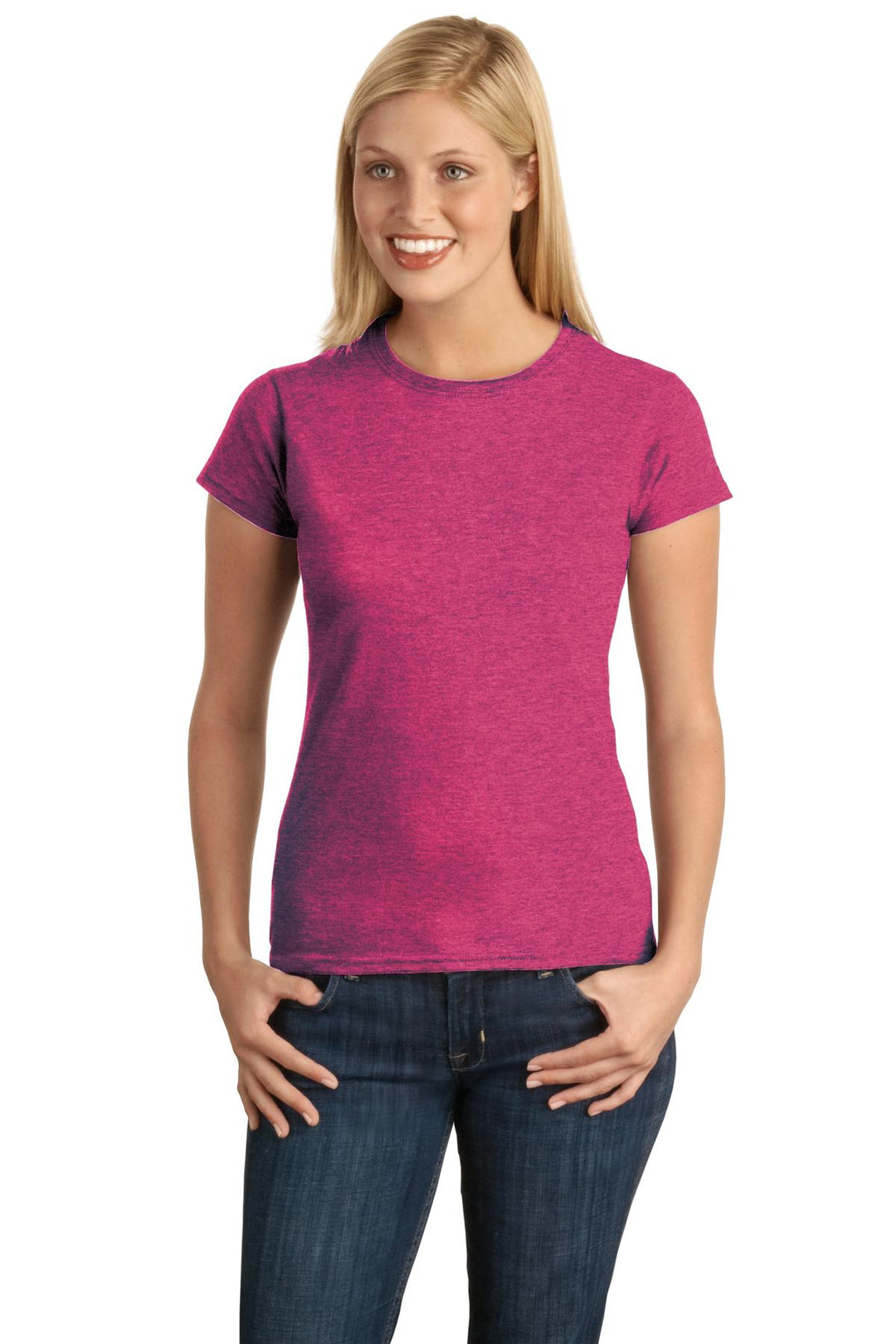 Front View of Antqu Helcnia Gildan Softstyle Women's T-Shirt. 64000L