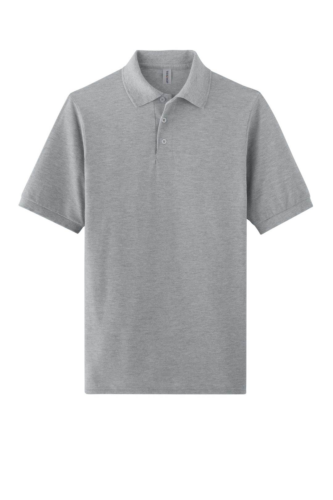 Front View of AthlHthr Jerzees Unisex Premium Ring Spun Cotton Pique Sport Shirt 443M