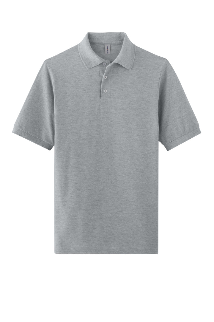 Front View of AthlHthr Jerzees Unisex Premium Ring Spun Cotton Pique Sport Shirt 443M