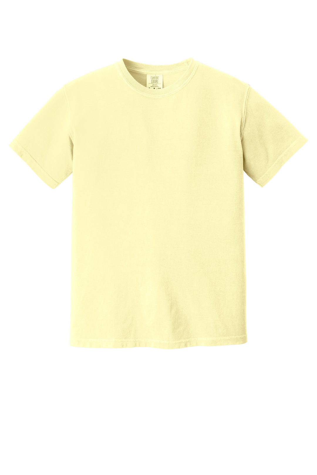 Front View of Banana COMFORT COLORS Heavyweight Ring Spun Tee. 1717