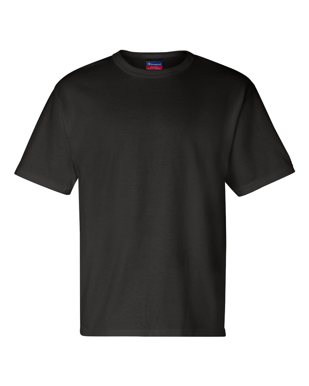 Front View of Black Heritage Jersey T-Shirt - T105