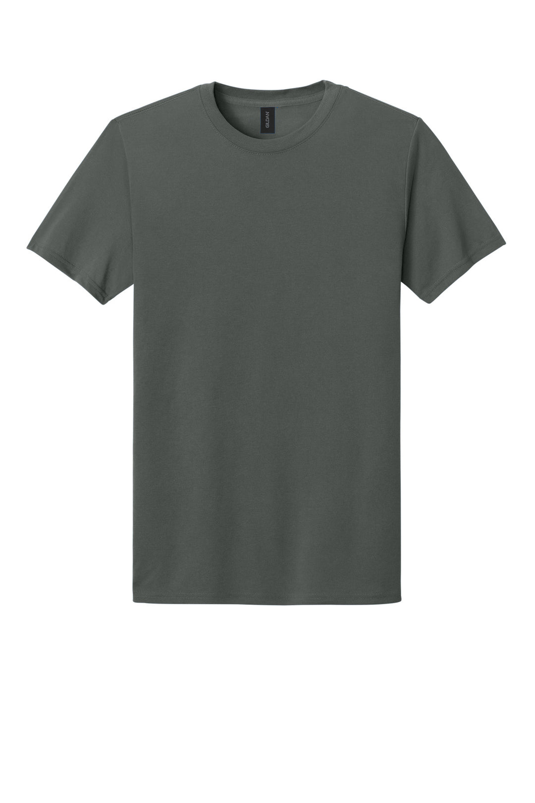 Front View of Charcoal Gildan Gildan Performance T-Shirt. 42000