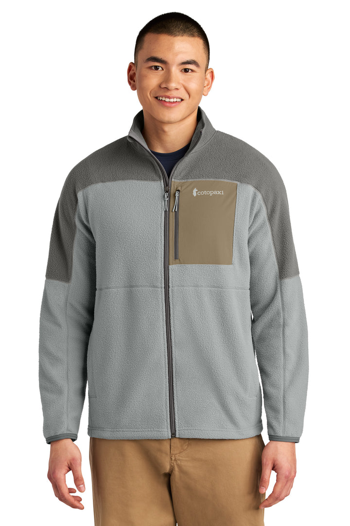 Front View of Cinder/Smk Cotopaxi Abrazo Full-Zip Fleece Jacket COTOM1695