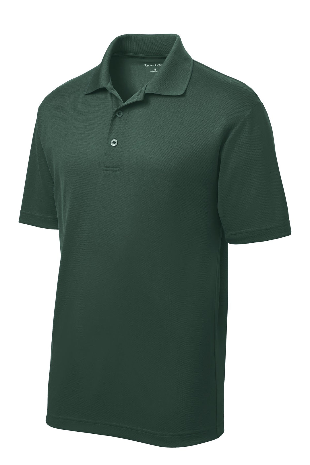 Front View of Dark Forest Gn Sport-Tek PosiCharge RacerMesh Polo. ST640