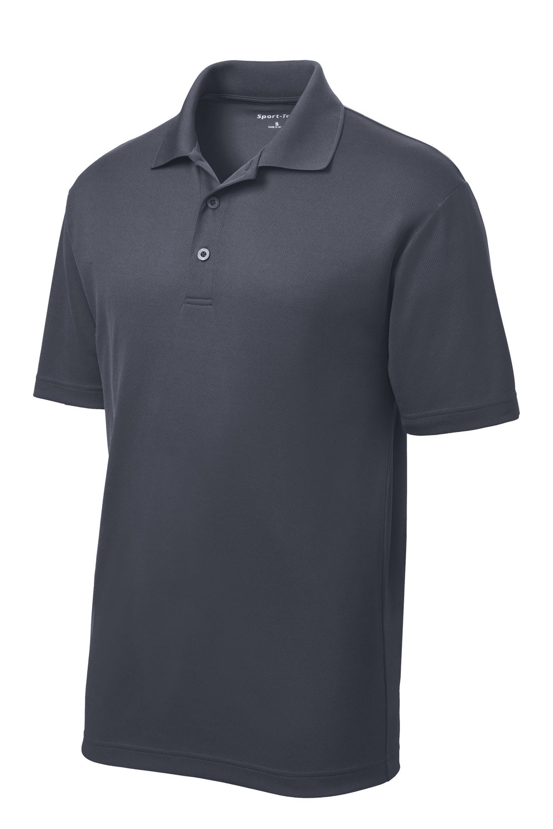 Front View of Graphite Grey Sport-Tek PosiCharge RacerMesh Polo. ST640
