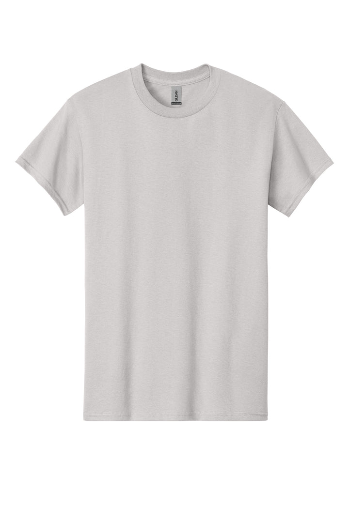 Front View of Ice Grey Gildan - Heavy Cotton 100% Cotton T-Shirt. 5000