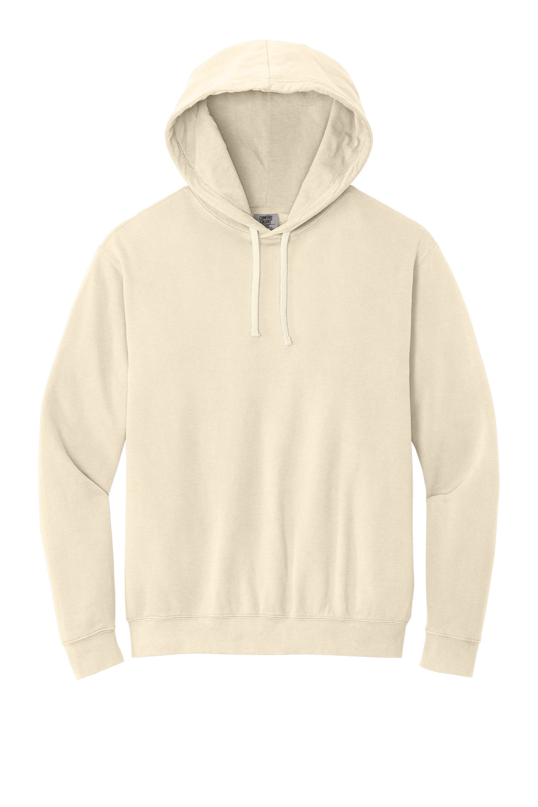 Front View of Ivory Comfort Colors Lightweight Hooded Sweatshirt 1467