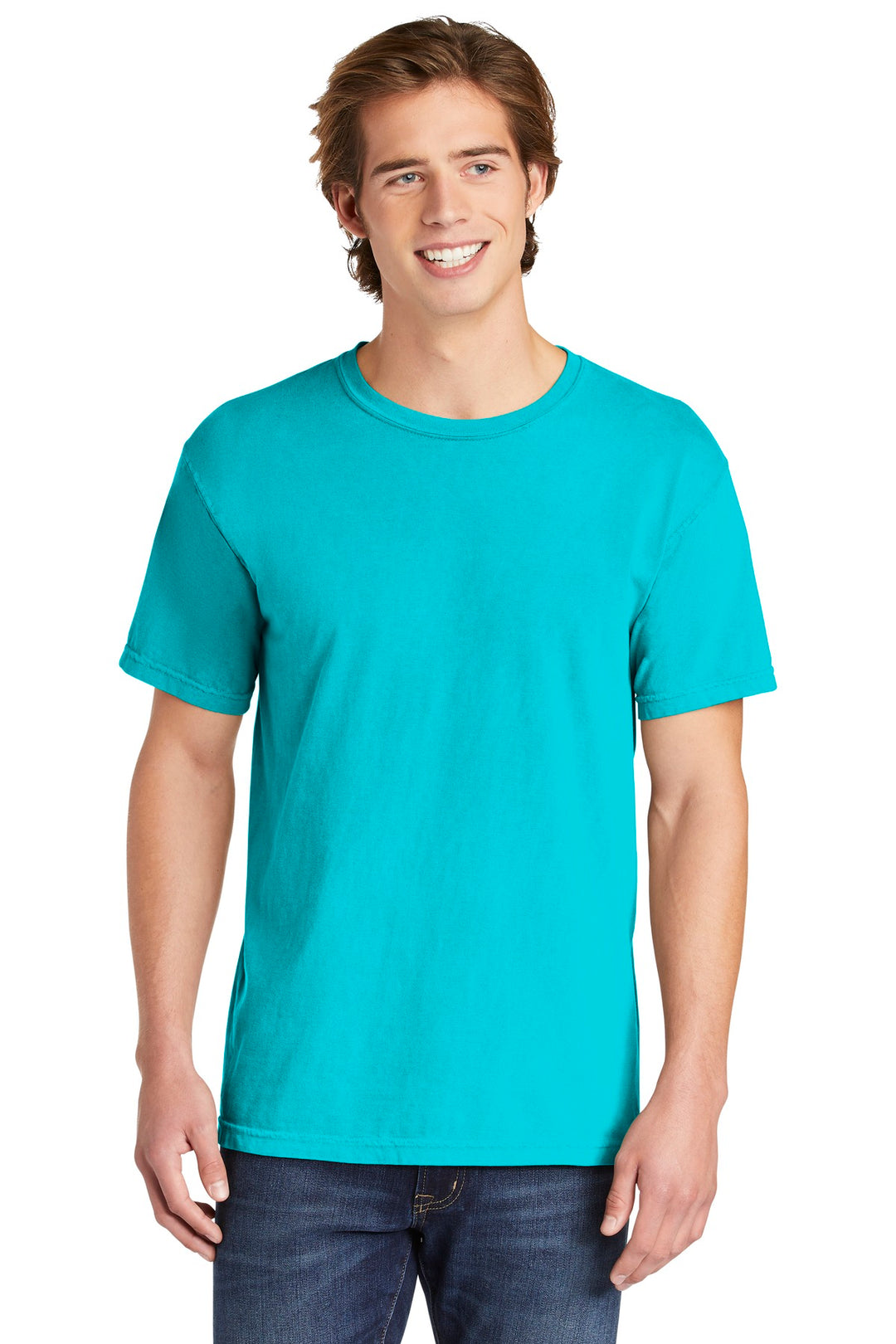 Front View of Lagoon COMFORT COLORS Heavyweight Ring Spun Tee. 1717