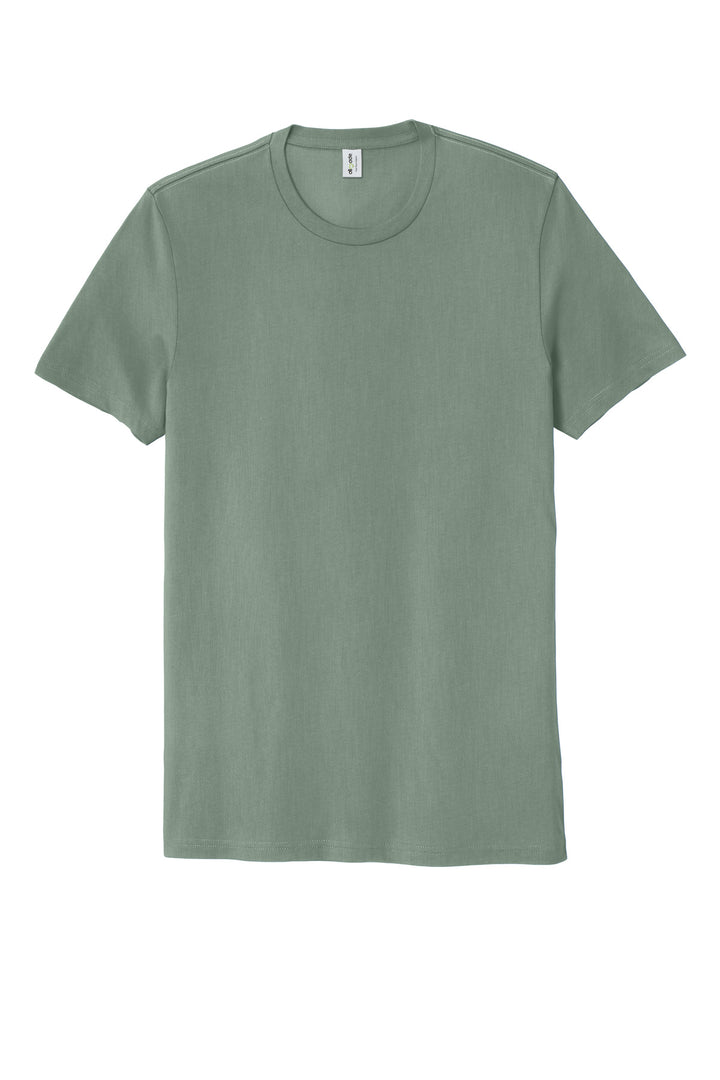 Front View of MatchaGrn Allmade Unisex Organic Cotton Tee. AL2100