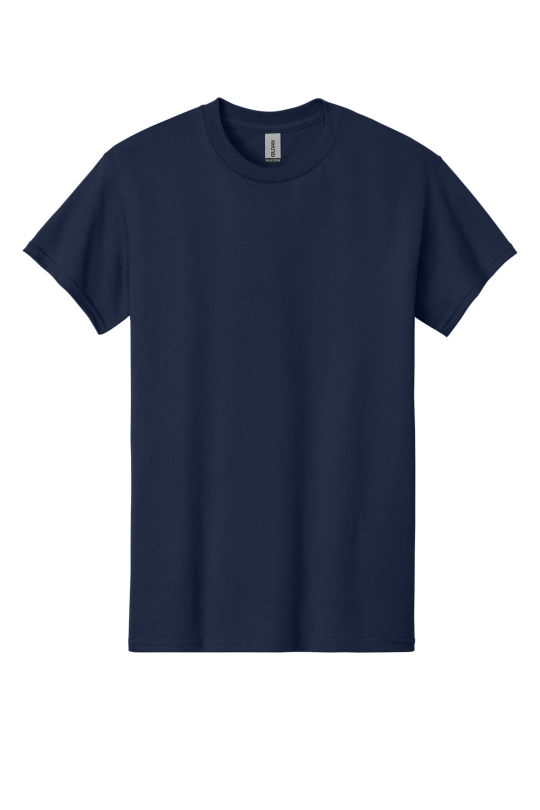 Front View of Navy Gildan - Heavy Cotton 100% Cotton T-Shirt. 5000