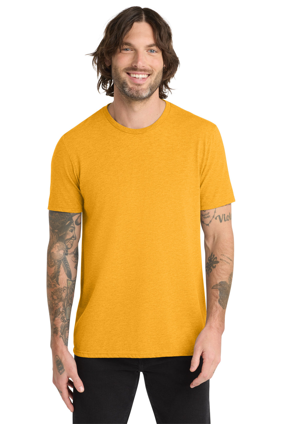 Front View of OrngUFancy Allmade Unisex Tri-Blend Tee AL2004