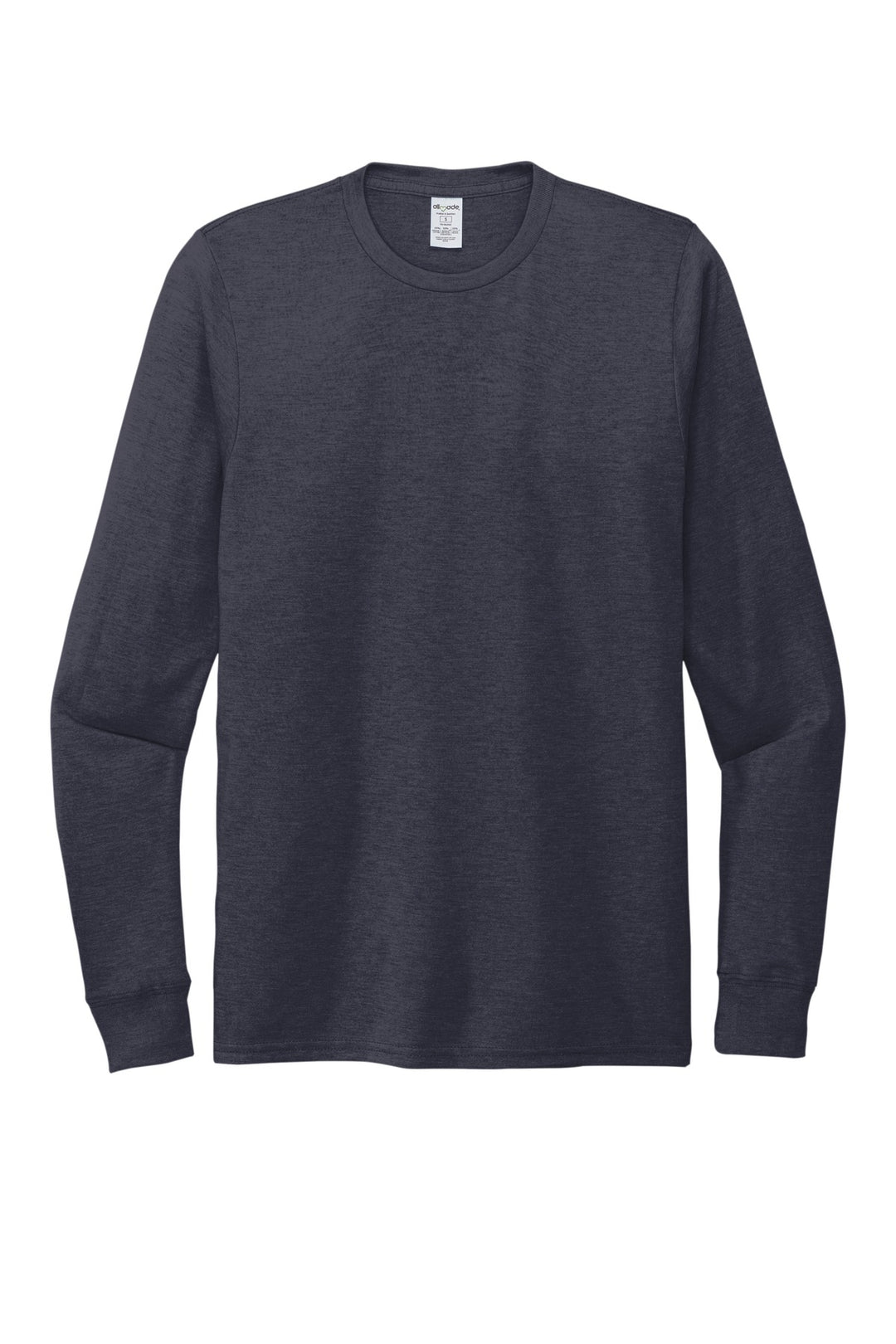 Front View of Rebel Blue Allmade Unisex Tri-Blend Long Sleeve Tee AL6004