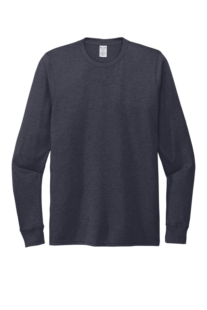Front View of Rebel Blue Allmade Unisex Tri-Blend Long Sleeve Tee AL6004