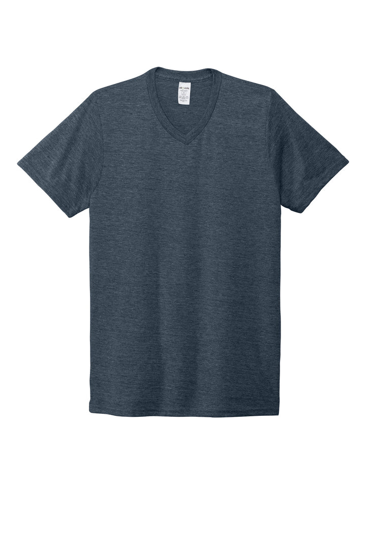 Front View of Rebel Blue Allmade Unisex Tri-Blend V-Neck Tee AL2014