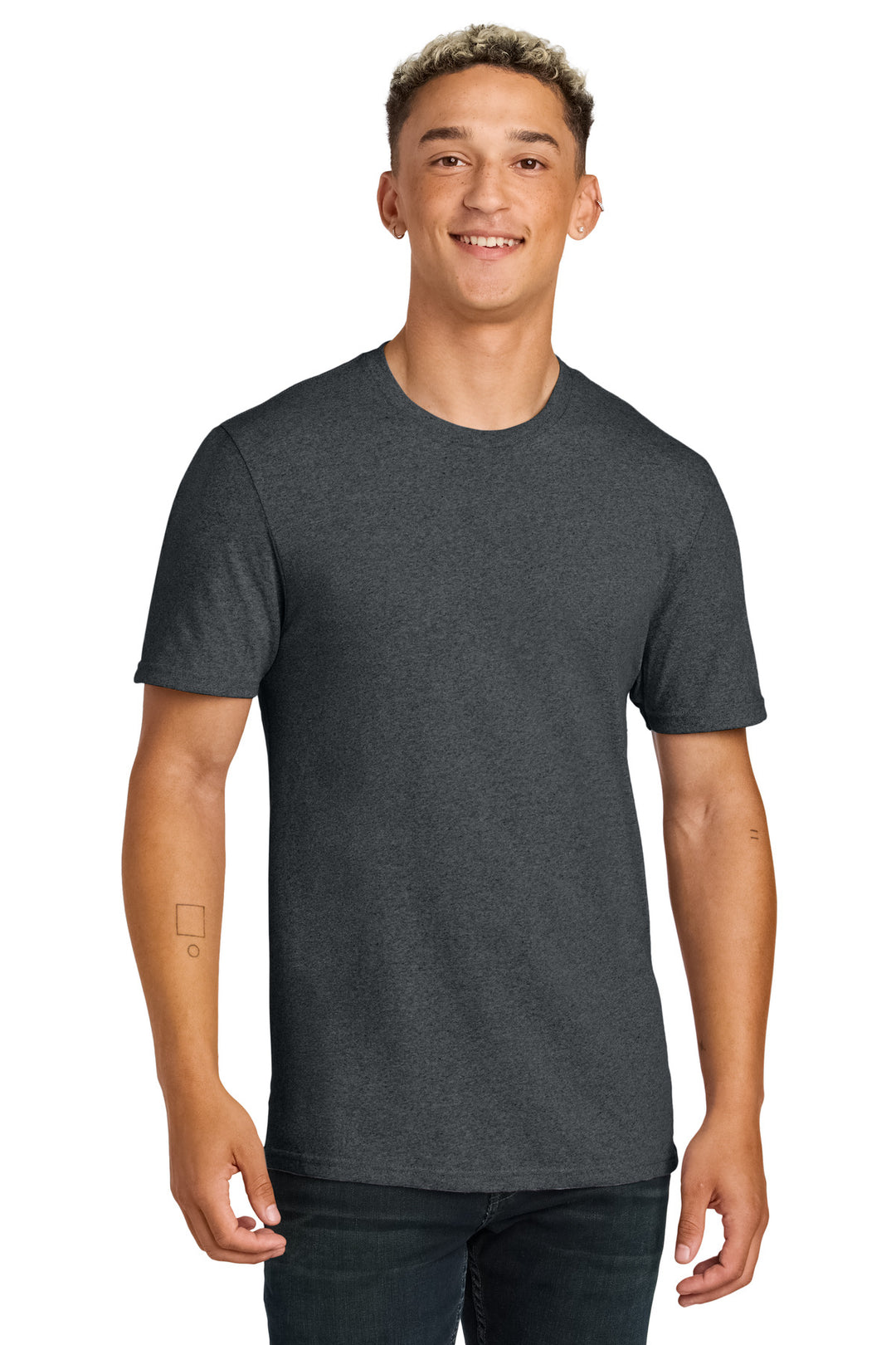 Front View of RldedChrHr Allmade Unisex Recycled Blend Tee AL2300