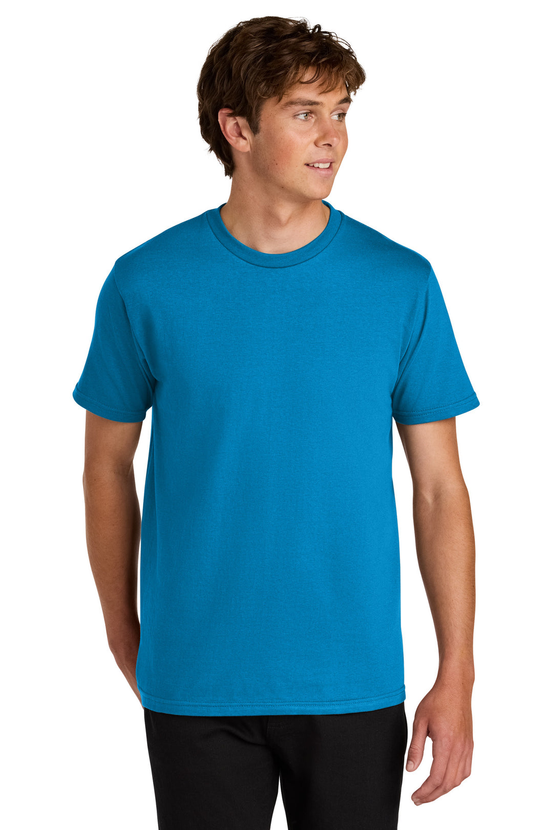 Front View of Sapphire Gildan Softstyle Midweight Tee 65000