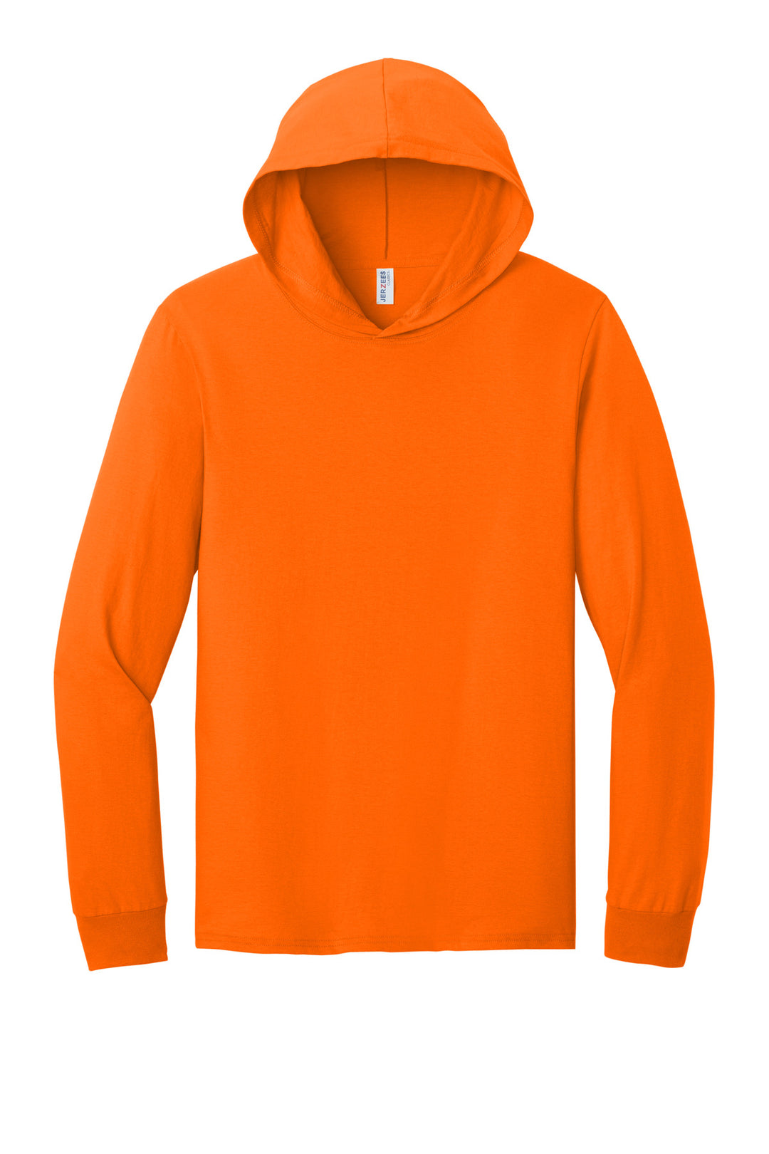 Front View of SftyOrg Jerzees Classics Unisex Cotton Long Sleeve Hooded T-Shirt 363LH