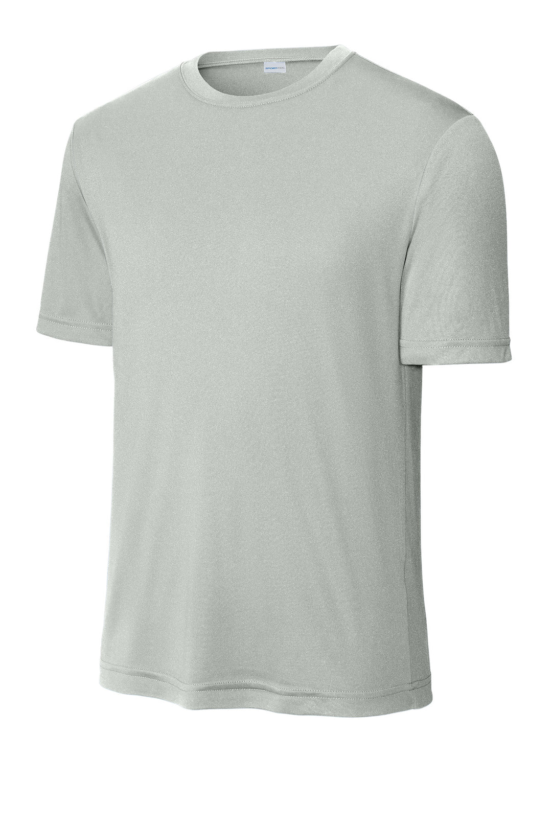 Front View of Silver Sport-Tek PosiCharge Competitor Tee. ST350