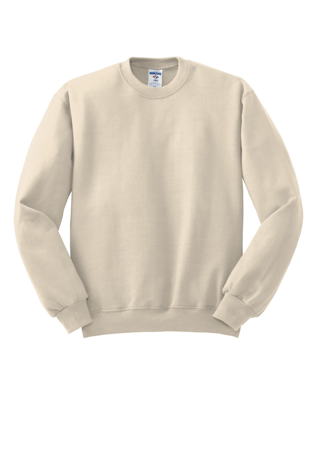 Front View of SwtCrmHthr Jerzees - NuBlend Crewneck Sweatshirt. 562M