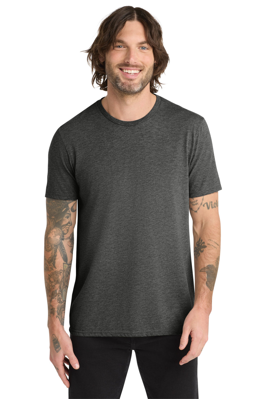 Front View of Teraingrey Allmade Unisex Tri-Blend Tee AL2004