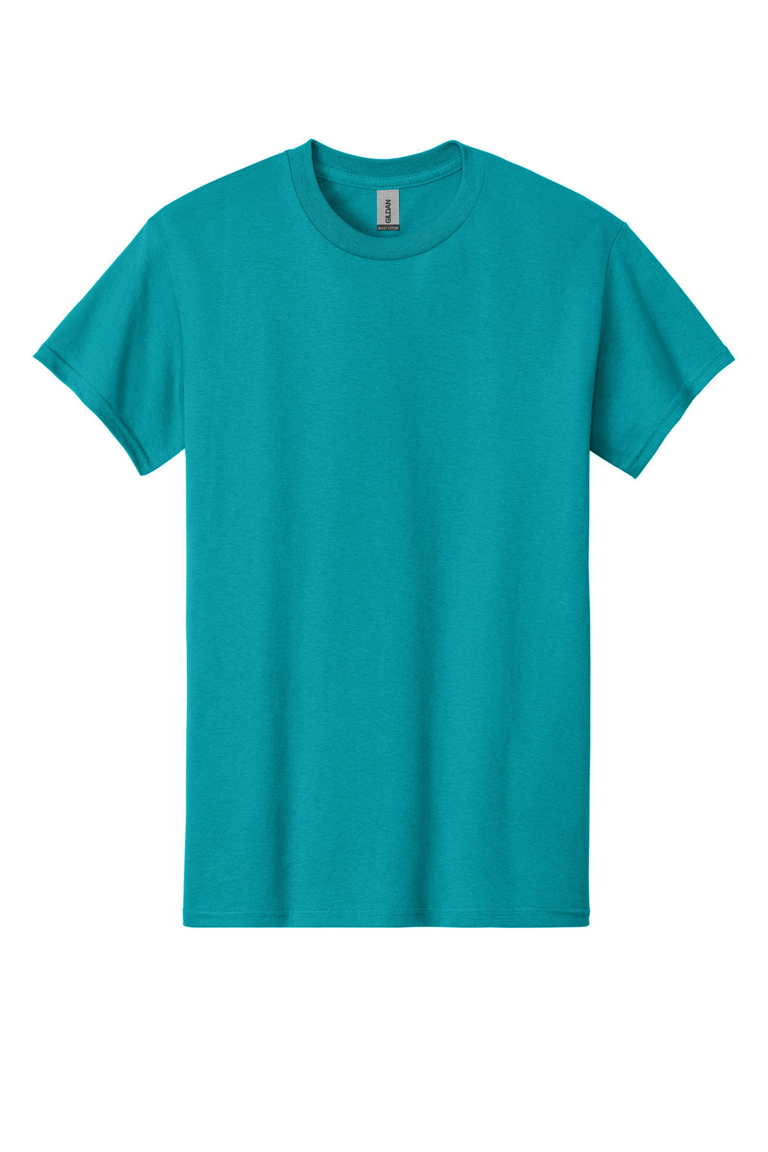 Front View of Tropical Blue Gildan - Heavy Cotton 100% Cotton T-Shirt. 5000