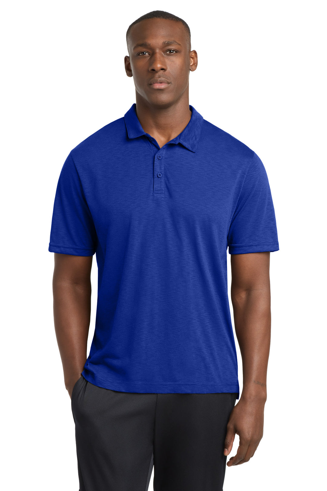 Front View of TrueRoyal Sport-Tek PosiCharge Strive Polo ST530