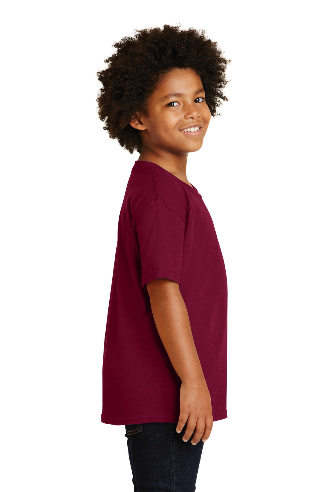 Garnet Gildan - Youth Heavy Cotton 100% Cotton T-Shirt. 5000B