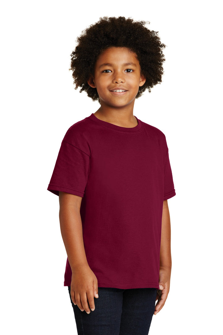 Garnet Gildan - Youth Heavy Cotton 100% Cotton T-Shirt. 5000B