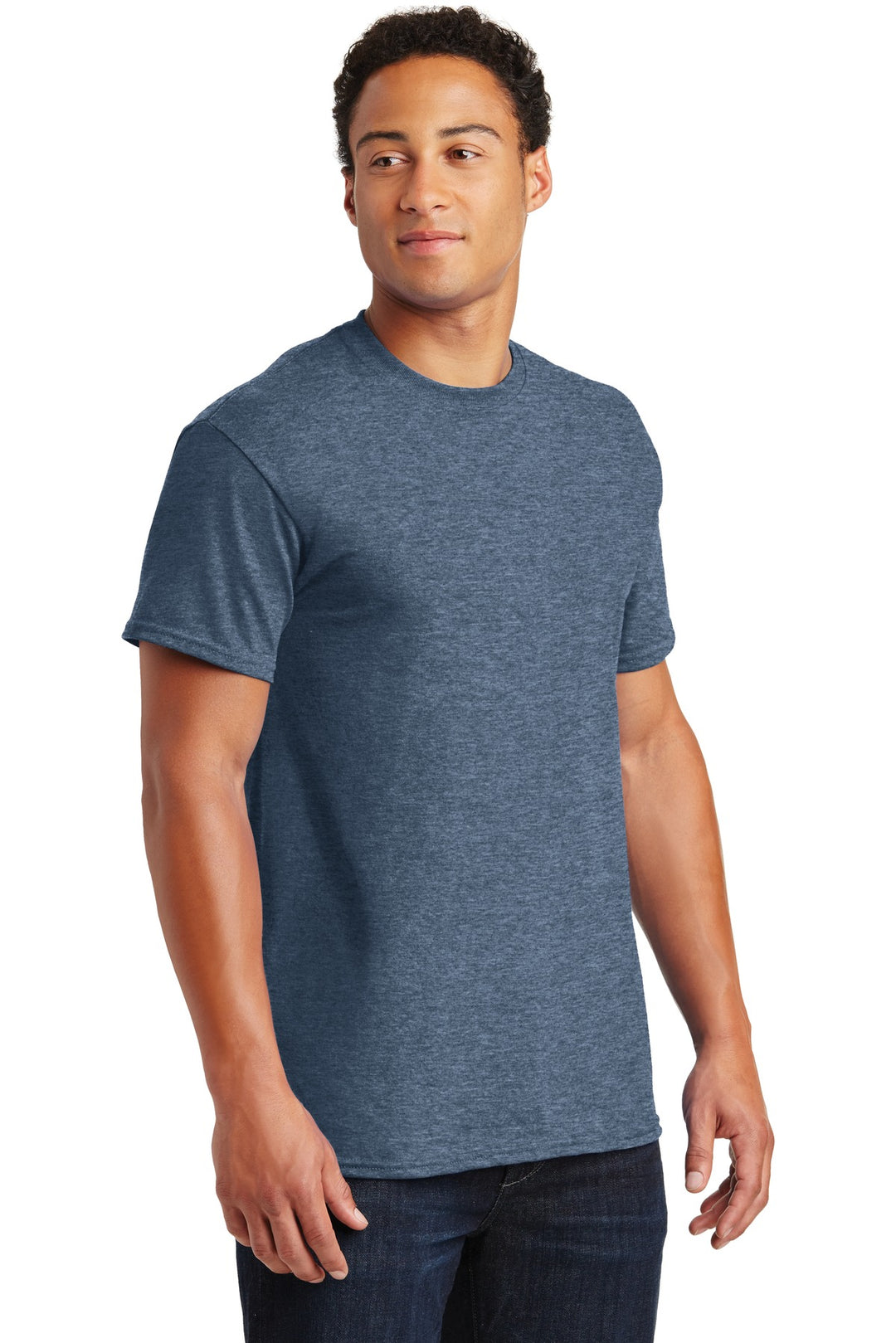 Hthr Indigo Gildan - Ultra Cotton 100% US Cotton T-Shirt. 2000