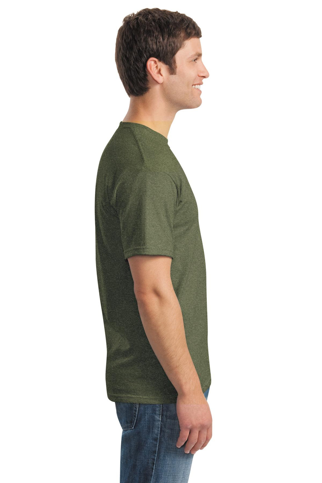 Hthr Mltry Grn Gildan - Heavy Cotton 100% Cotton T-Shirt. 5000