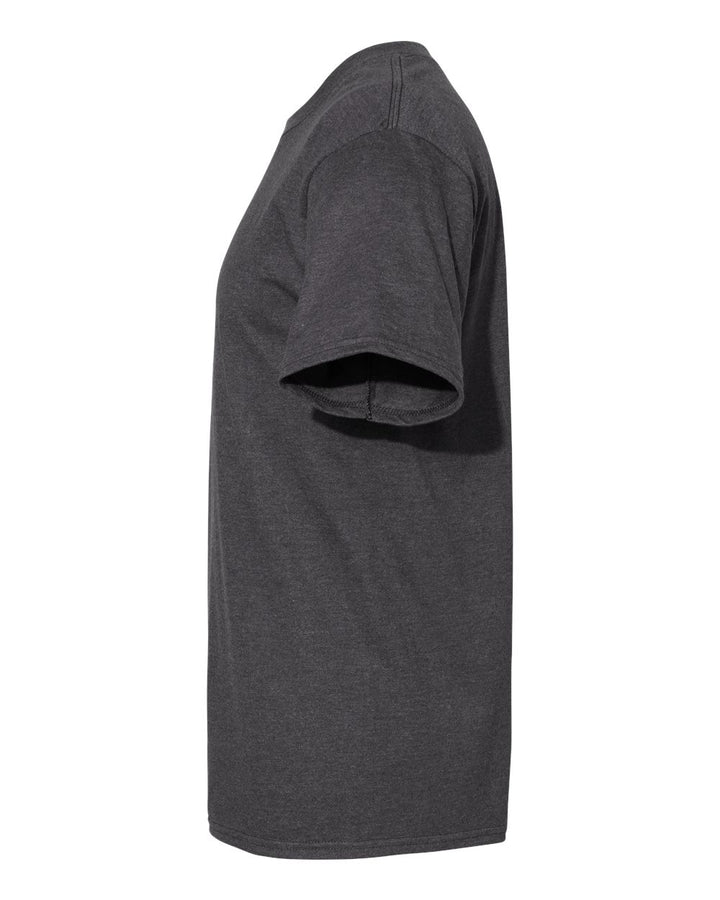 Left View of Charcoal Heather Beefy-T® T-Shirt - 5180