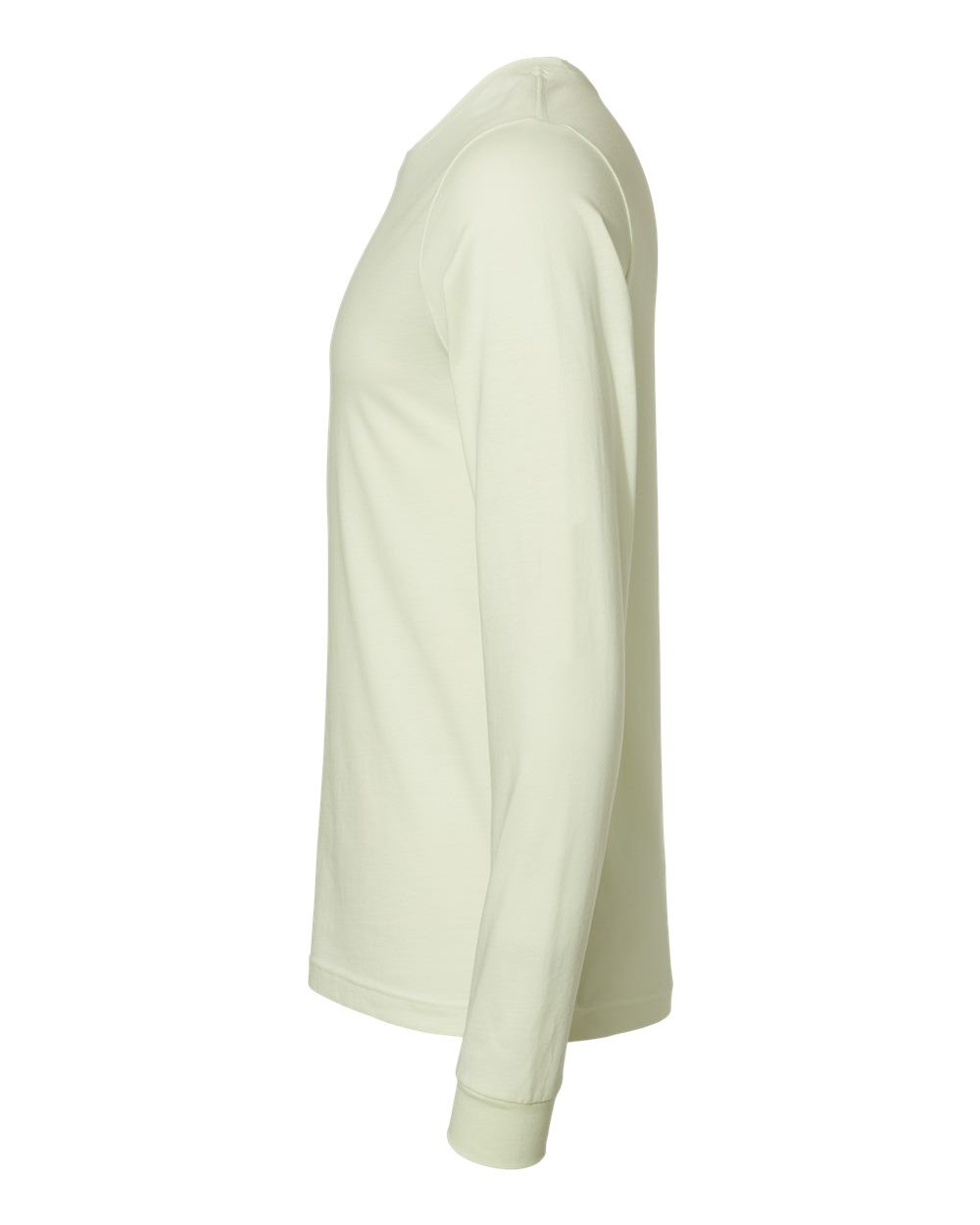 Left View of Citron Jersey Long Sleeve Tee - 3501