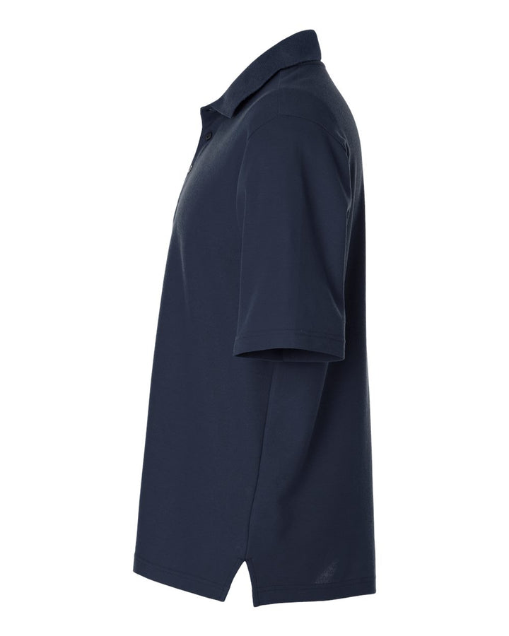 Left View of Classic Navy Men's Resolve CVC Performance Pique Polo - CE106