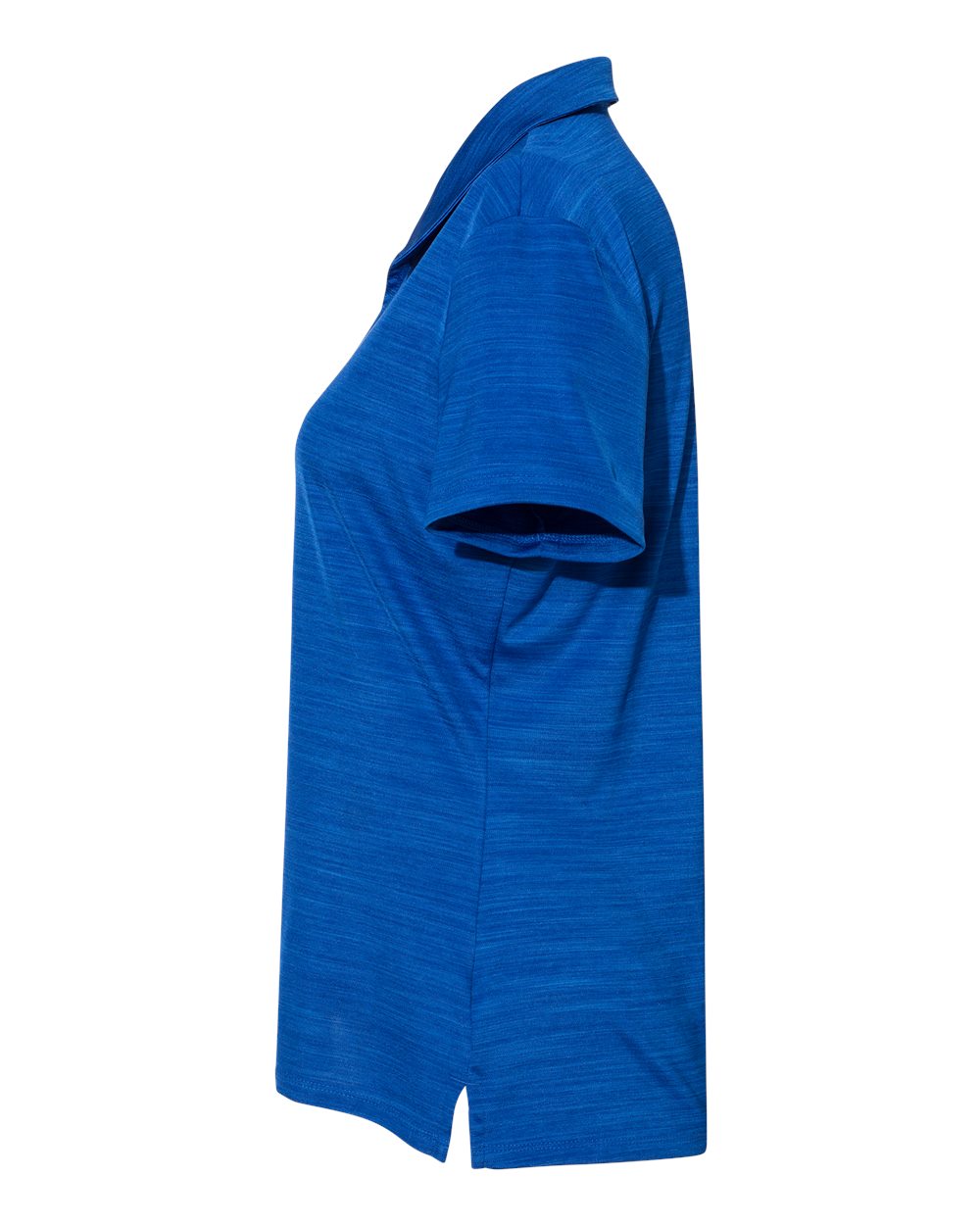 Left View of Collegiate Royal Melange Women's Mélange Polo - A403