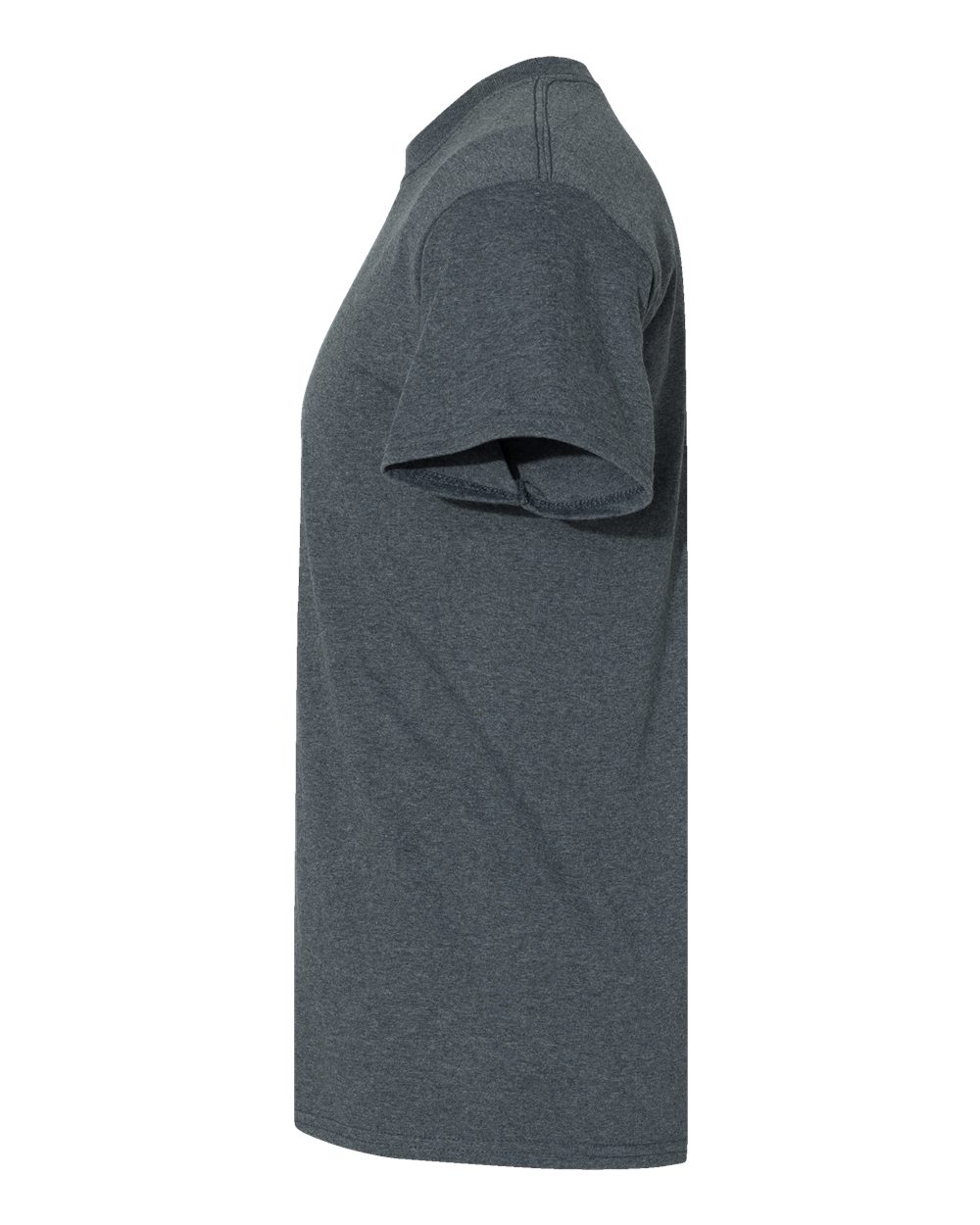 Left View of Dark Heather Heavy Cotton™ T-Shirt - 5000