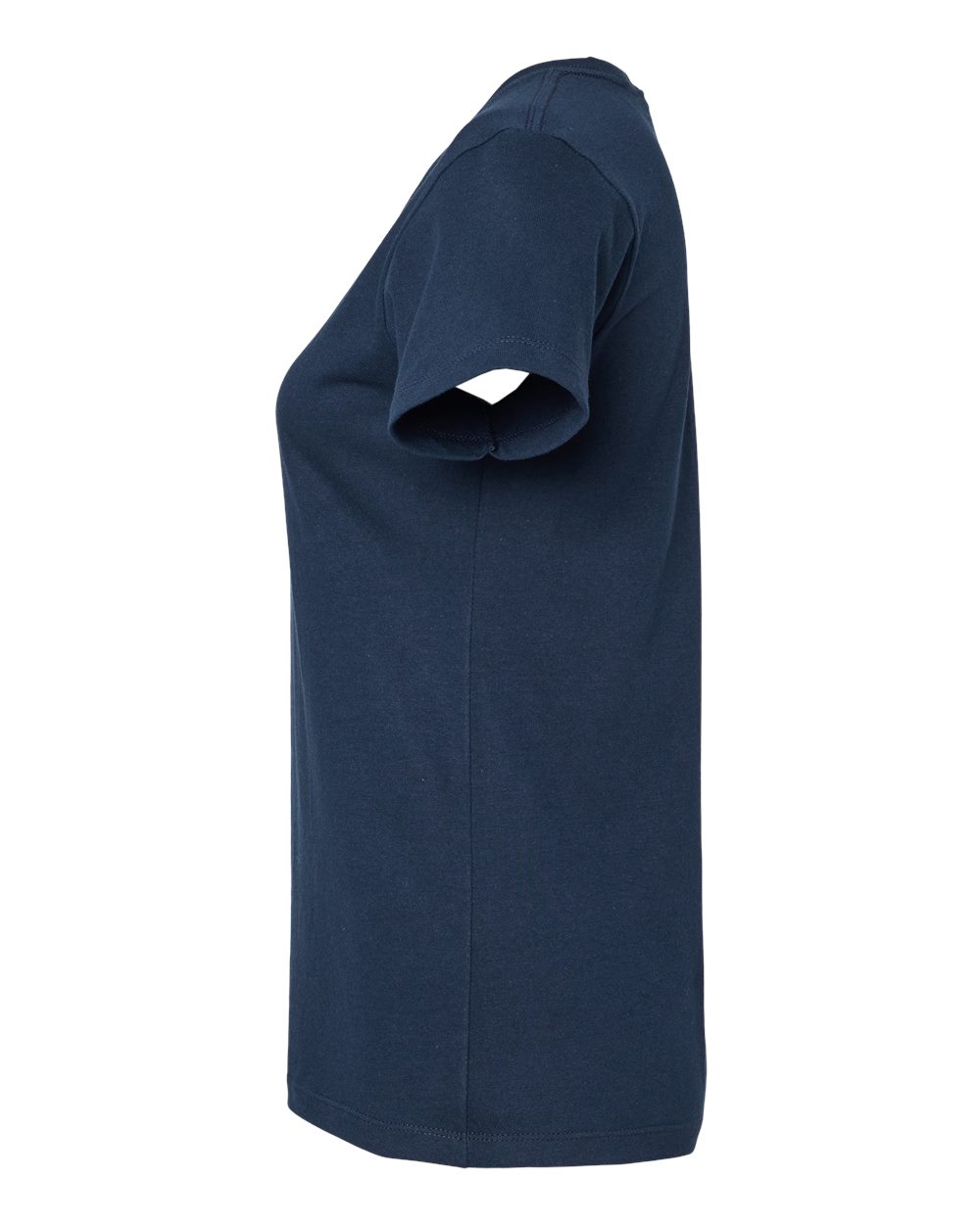Left View of Deep Navy Women's Gold Soft Touch T-Shirt - 4810