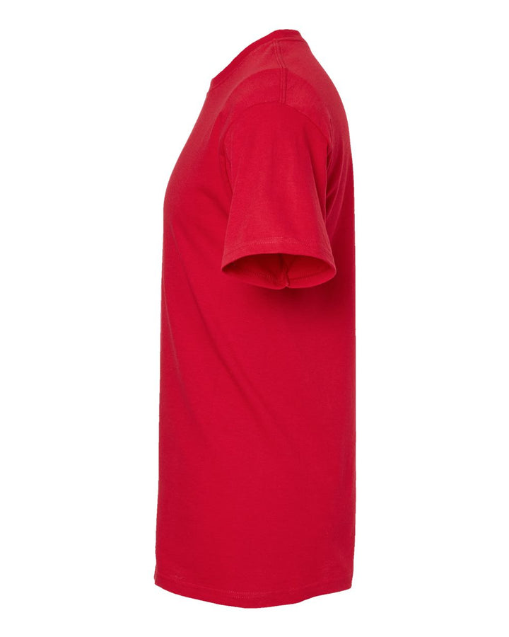 Left View of Deep Red Gold Soft Touch T-Shirt - 4800