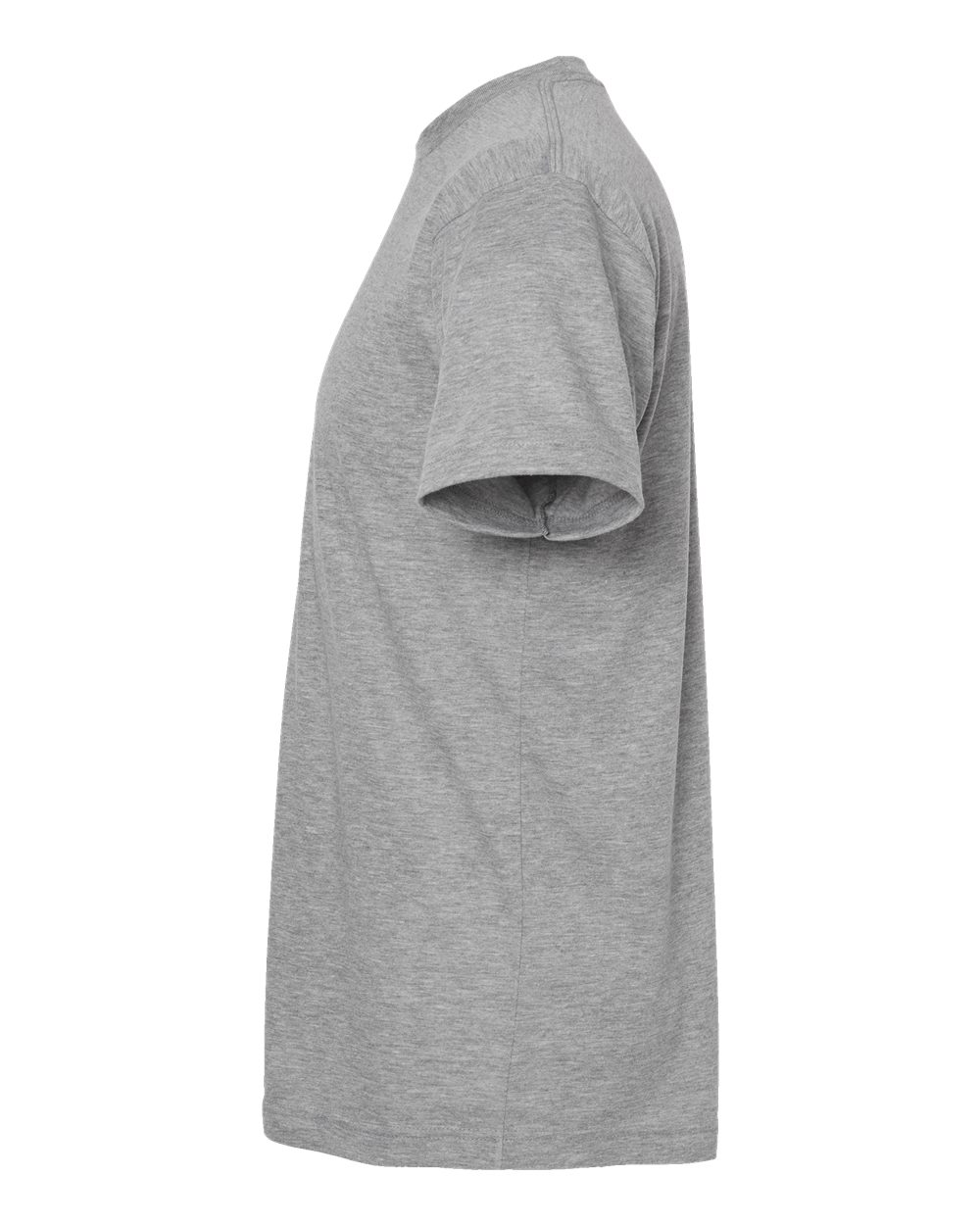 Left View of Heather Grey Poly-Rich T-Shirt - 241
