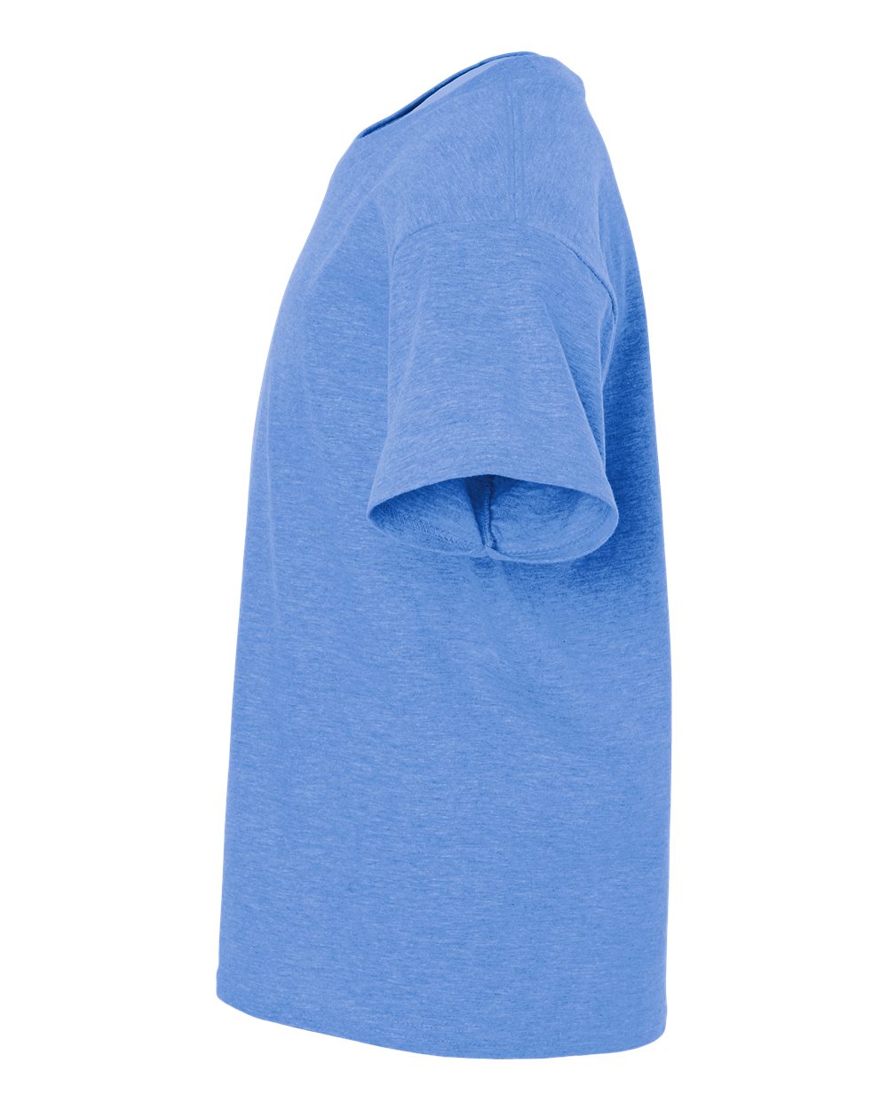 Left View of Heather Royal Softstyle® Youth T-Shirt - 64000B