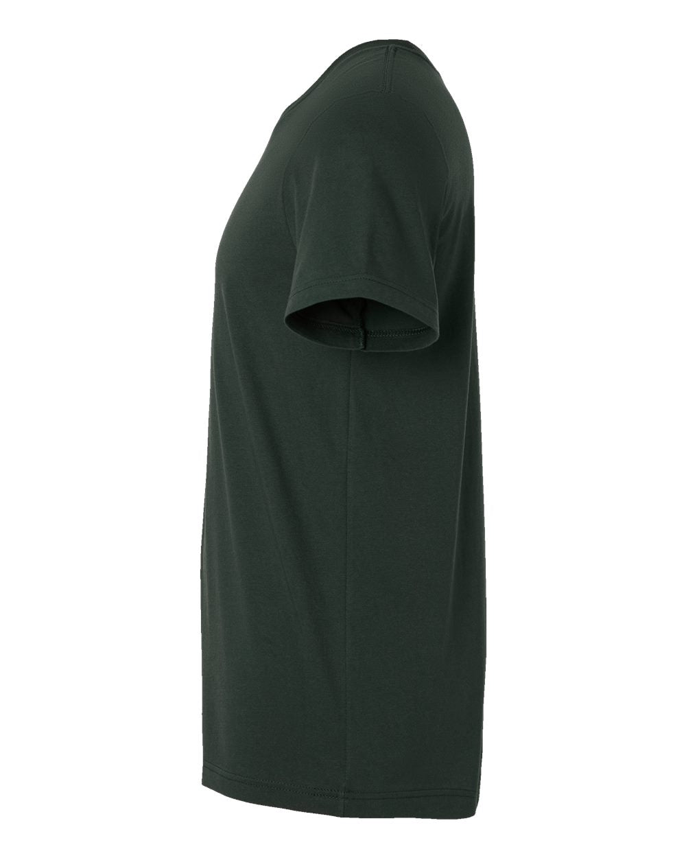 Left View of Hunter Green Jersey Tee - 3001