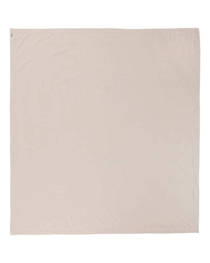 Left View of Ivory Garment-Dyed Fleece Dorm Blanket - 15BT