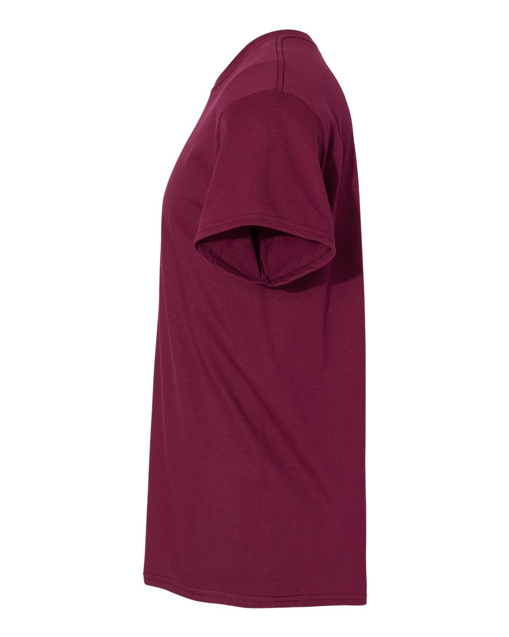 Left View of Maroon Heavy Cotton™ Youth T-Shirt - 5000B