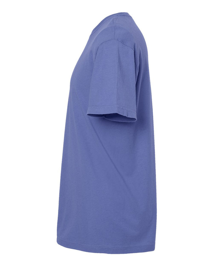 Left View of Periwinkle Vintage Garment-Dyed T-Shirt - 6500M